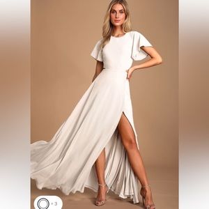 NWT Lulus Garden Bliss White Cutout Maxi Dress